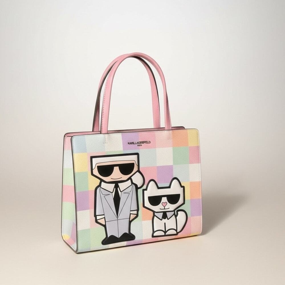 Karl Lagerfeld Paris Maybelle Pastel Blush Combo Satchel NWT MRSP $198